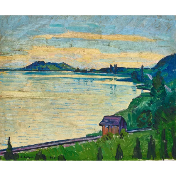 Geiger, Ernst Samuel — "Bielersee bei Schafis".