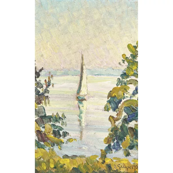 Geiger, Ernst Samuel — "Segelschiff am Morgen".