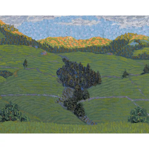 Geiger, Ernst Samuel — Lauener Landschaft bei Sonnenaufgang.