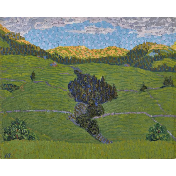 Geiger, Ernst Samuel — Lauener Landschaft bei Sonnenaufgang.
