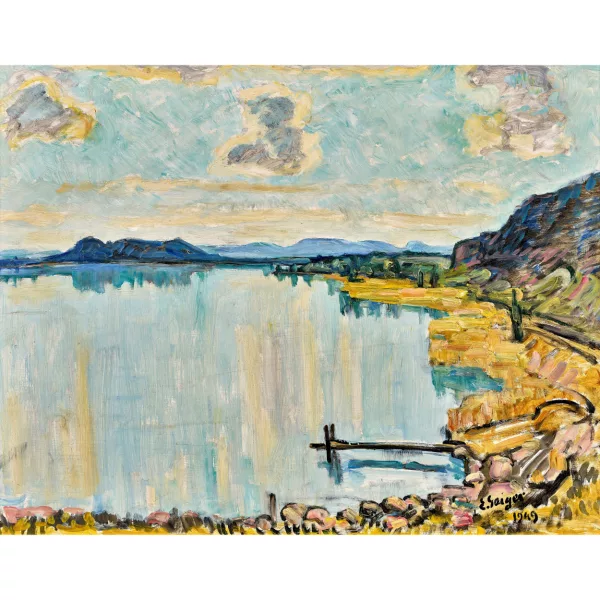Geiger, Ernst Samuel — Am Ufer des Bielersees.
