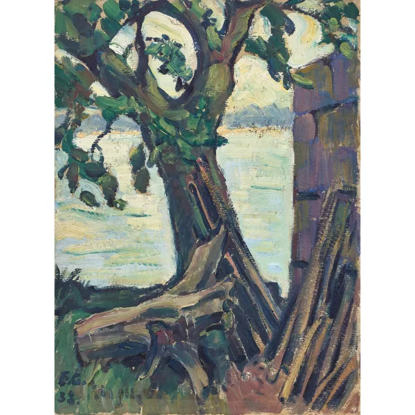 Geiger, Ernst Samuel — Baum am Seeufer.
