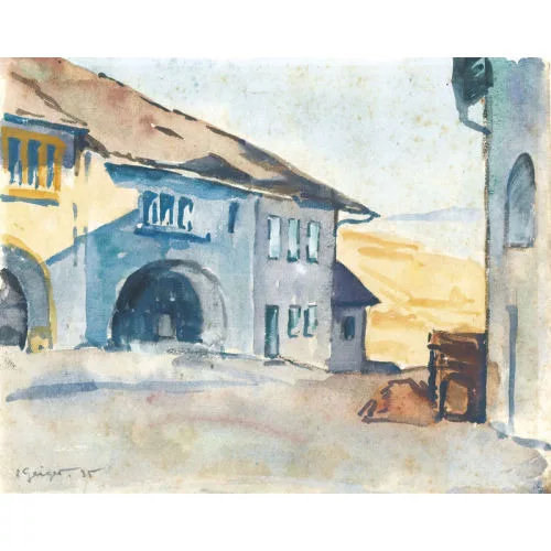Geiger, Ernst Samuel — "Blick von Erlach auf den Heidenweg".
