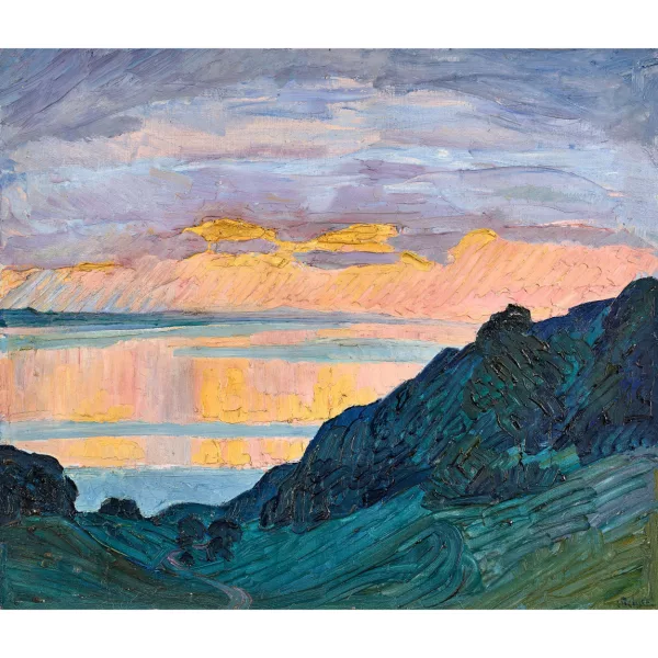 Geiger, Ernst Samuel — Stimmungsvolle Neuenburgerseelandschaft.