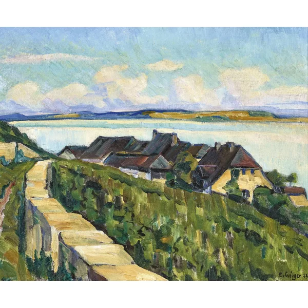 Geiger, Ernst Samuel — Blick auf den Bielersee.