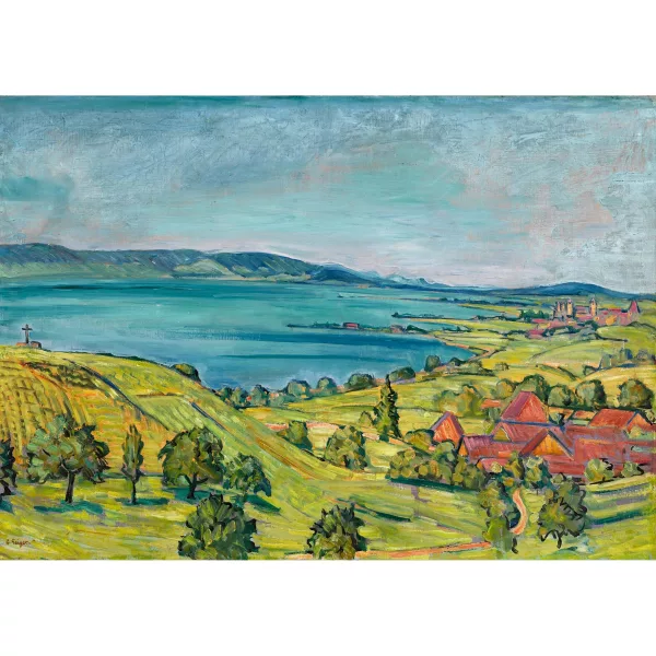 Geiger, Ernst Samuel — Sommerliche Stimmung am Bielersee.