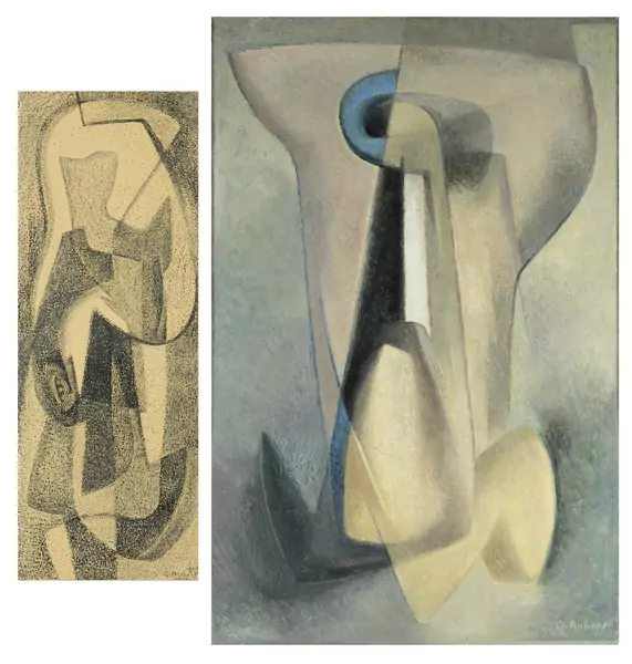 Georges AUBERT (1886-1961), 'Composition abstraite', huile sur isorel — DognyAuction