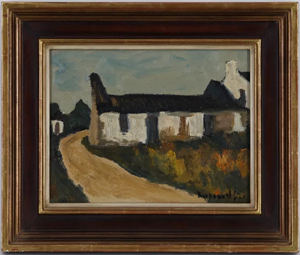 Georges Borgeaud — Georges Borgeaud (1914-1998), La maison, huile sur