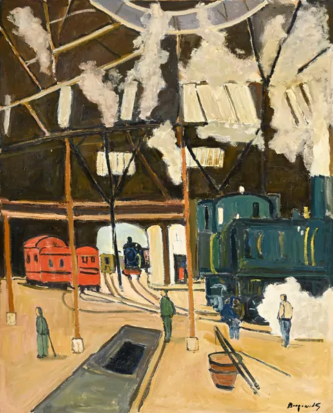 Rotonde de la gare de Genève en 1957