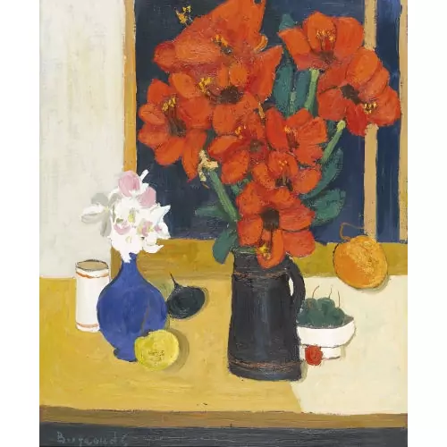 Stillleben mit roten Amaryllis