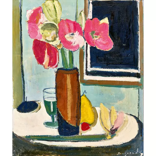 Nature morte aux fleurs et fruits