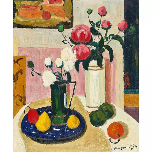 "Les deux vases de pivoine"