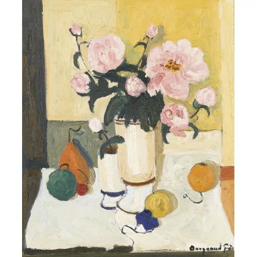 Georges Borgeaud — "Nature morte aux pivoines".
