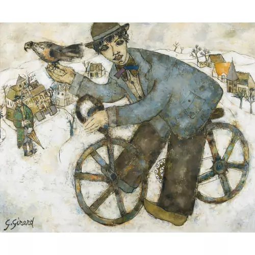"Le jeune homme et l′oiseau"