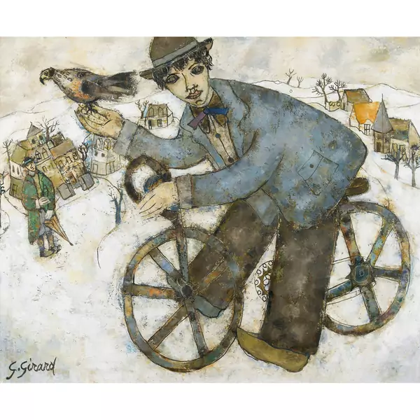 "Le jeune homme et l′oiseau"
