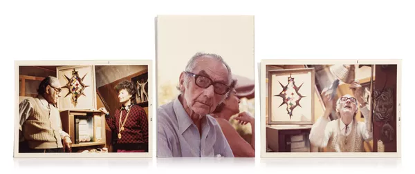 Gérald Minkoff — Man Ray et Juliet dans l'atelier de Man Ray, 1974