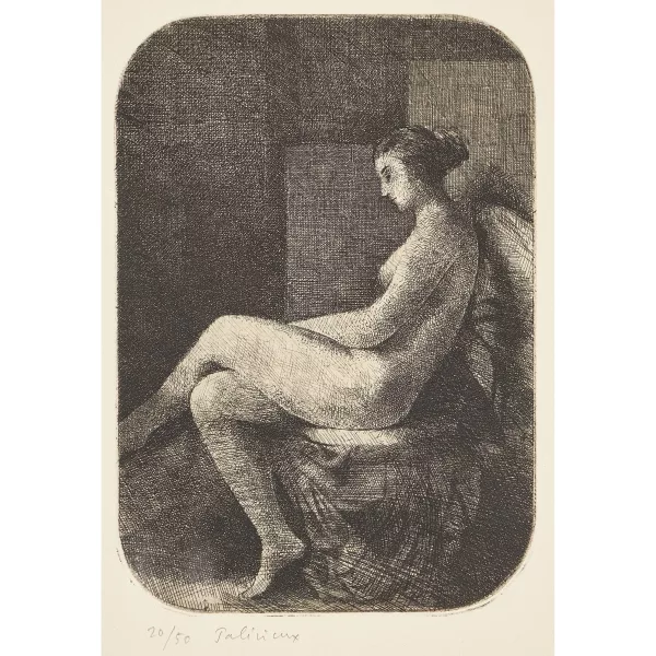 Gérard de Palézieux — "Nu assis, les jambes croisées".