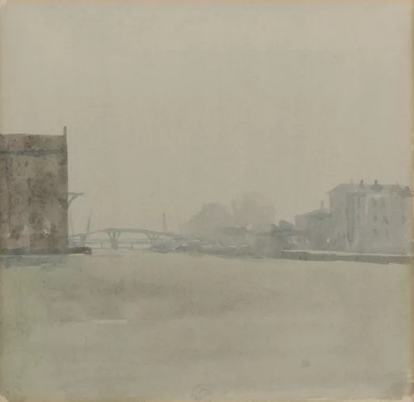 Gérard de Palézieux — Gérard de PALEZIEUX (1919-2012) "Venise" aquarelle
