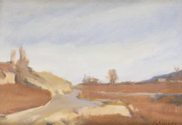Gérard de Palézieux — Gérard de PALÉZIEUX (1919-2012) "Paysage de campagne"