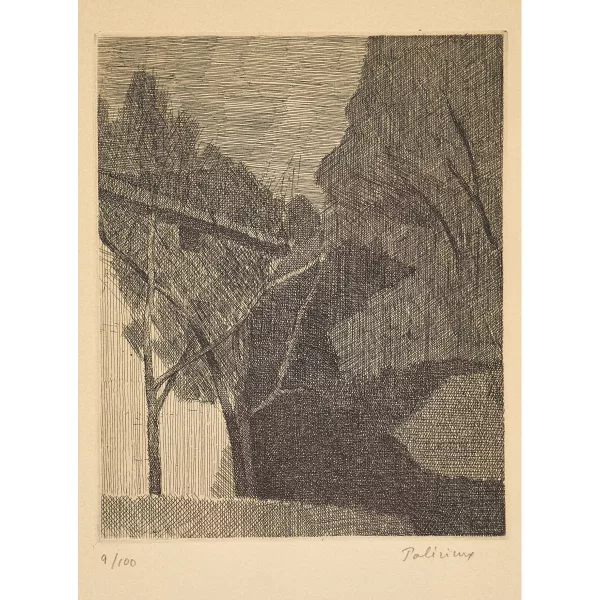Gérard de Palézieux — "Arbres au soleil (Grignan)".