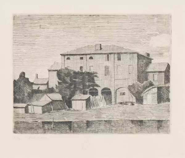 Gérard DE PALEZIEUX (1919-2012), "Marina di Ravenna" 1956, eau-forte sur papier — DognyAuction