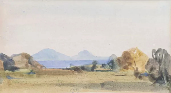 Gérard de PALEZIEUX (1919-2012), "Paysage de Sardaigne", Aquarelle — DognyAuction