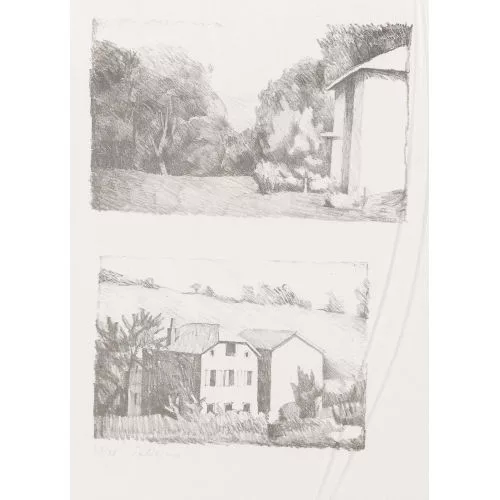 Gérard de Palézieux — Une maison et une ferme.