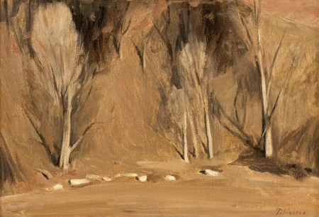 Gérard de Palézieux (*1919), Le ravin, huile sur