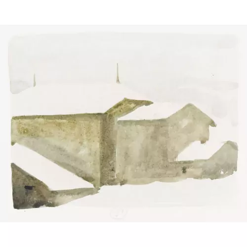 Maison sous la neige