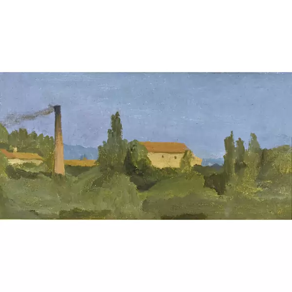 Paysage provençal avec tuilerie