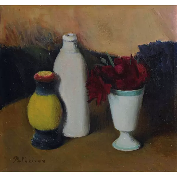 Nature morte aux pots et fleurs