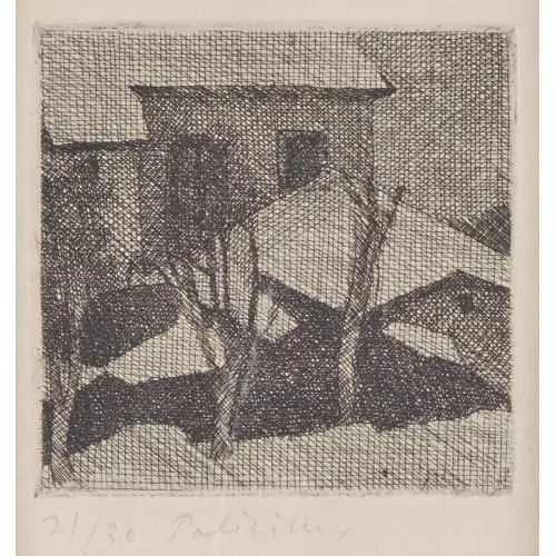 "Paysage de neige à Anchettes (Valais)"