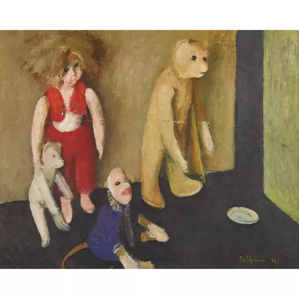 Peluches et poupée