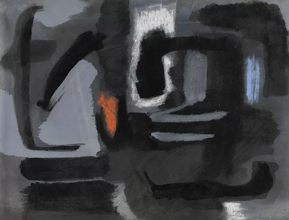 Gérard Schneider — Komposition mit rotem Zentrum