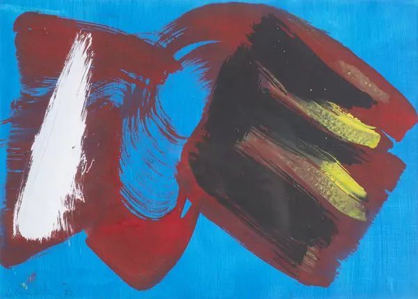 Gérard SCHNEIDER (1896-1986), "Composition" (1972), technique mixte — DognyAuction
