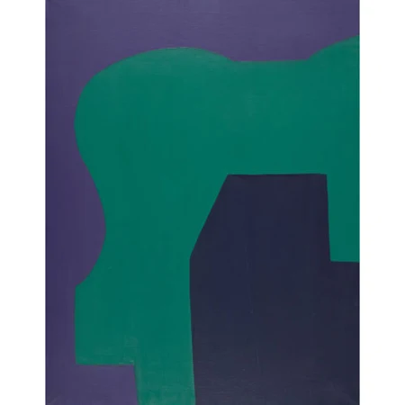 Abstrakte Komposition in Blau und Grün