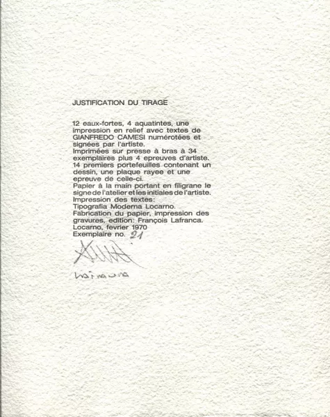 Gianfredo Camesi — Portfolio. Situation, 1970