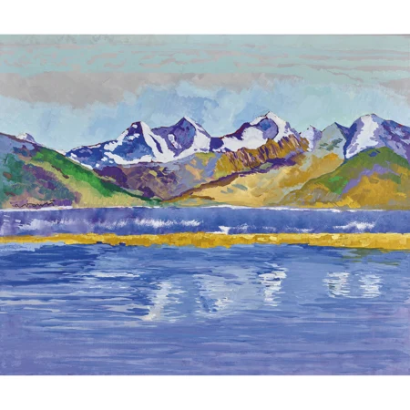 "Thunersee mit Eiger, Mönch und Jungfrau"