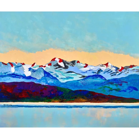 "Zürichsee, Küsnachter Bucht mit Alpenpanorama"