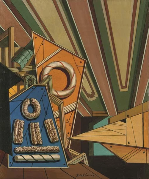 giorgio de chirico — Interno metafisico con biscotti