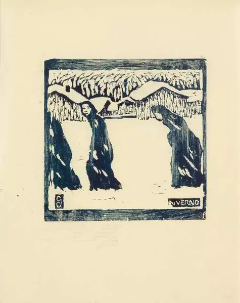 GIOVANNI GIACOMETTI — 2 Bll.: Inverno. 1911. Lavori di primavera. 1911. — Koller Auktionen