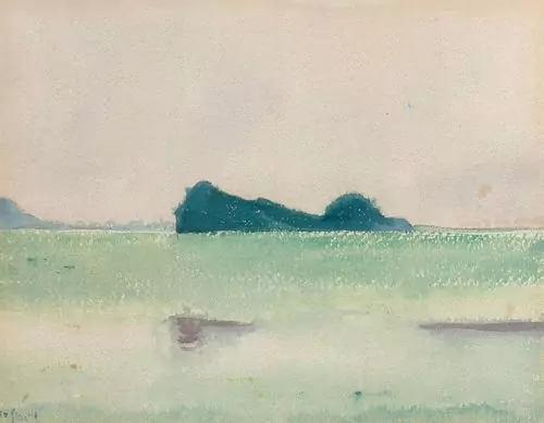 GIOVANNI GIACOMETTI — Blick von Isola Richtung Sils. — Koller Auktionen