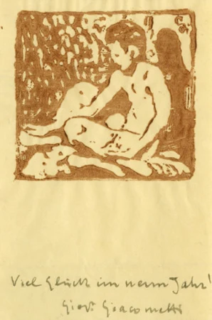 Sitzender Knabenakt nach links - Diego, 1910