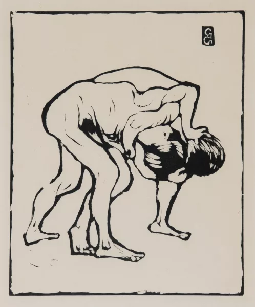 Giovanni Giacometti — La Lotta I - Ringende Knaben - Diego und Alberto, ca. 1912/64