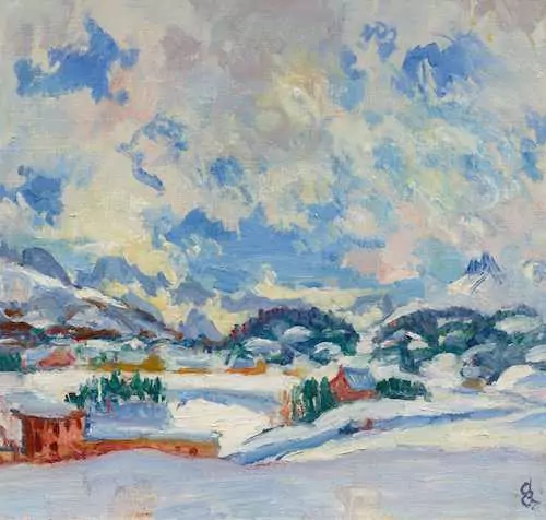 GIOVANNI GIACOMETTI — Maloggia inverno. 1927. — Koller Auktionen