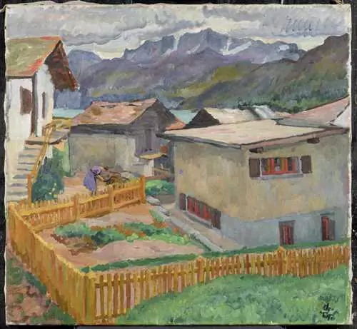 GIOVANNI GIACOMETTI — In Capolago, Blick auf Corvatsch. Um 1926. — Koller Auktionen