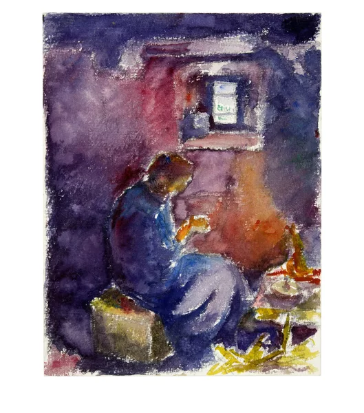 Giovanni Giacometti — In der Küche