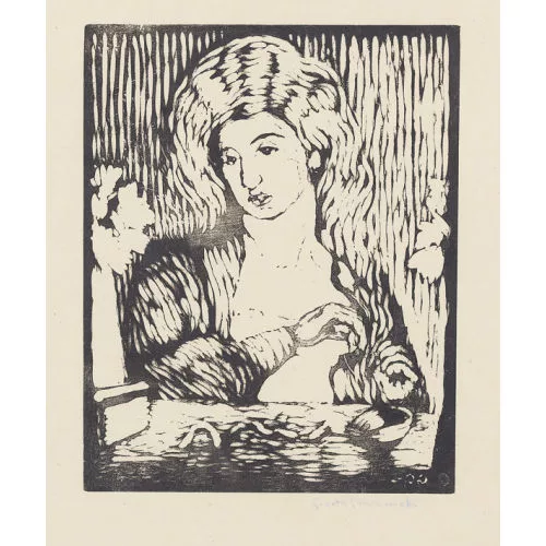 Giovanni Giacometti — Toeletta della sera III. / Portrait Annetta Giacometti.