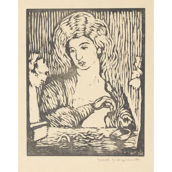 Giovanni Giacometti — "Toaletta della sera III. - Portrait Annetta Giacometti".