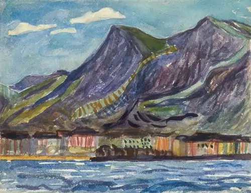 GIOVANNI GIACOMETTI — The lake shore near Montreux. — Koller Auktionen